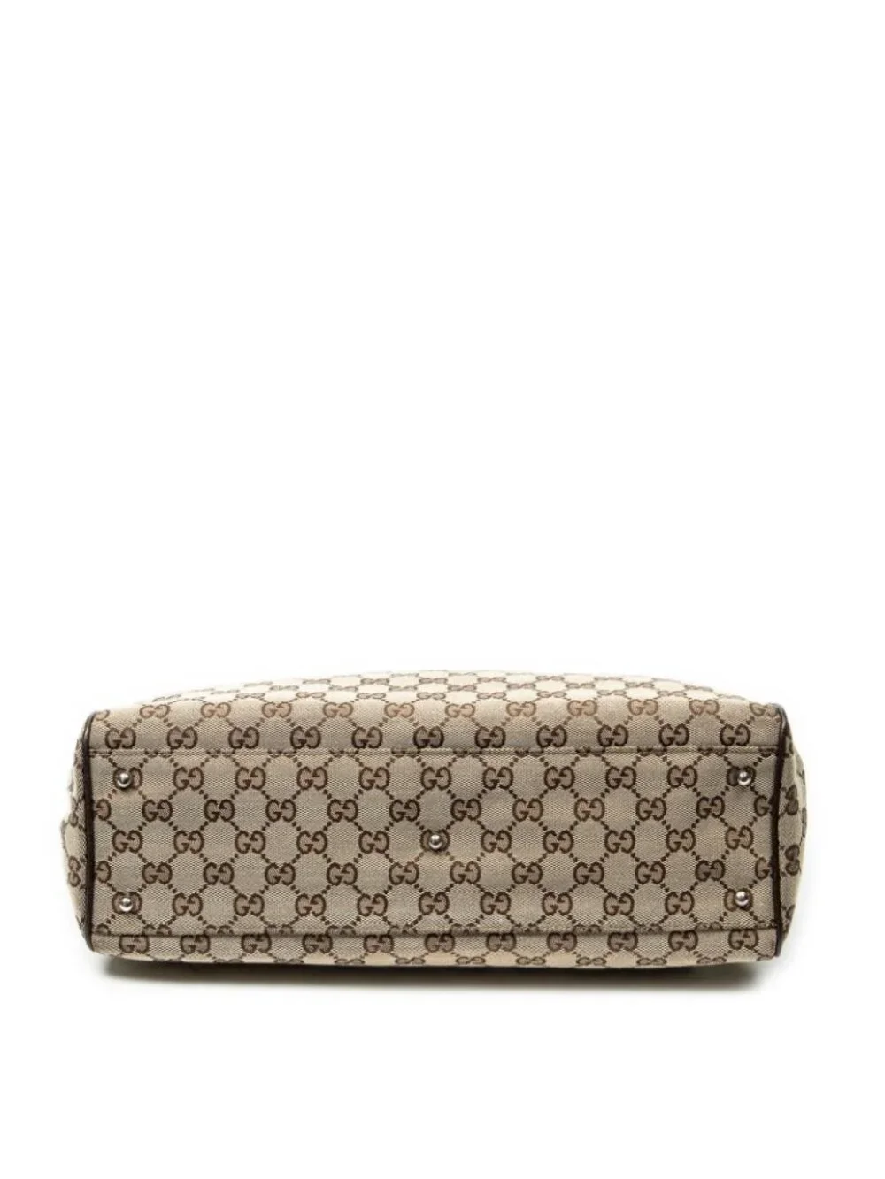 Gucci Web Medium Pop Tote Brown Beige GG Canvas